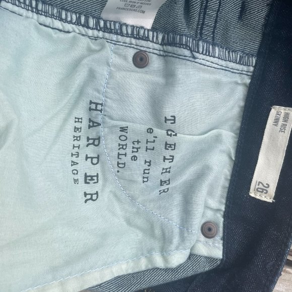 Francesca's Harper Heritage Dark Wash Jeans SZ 26 - Picture 4 of 6